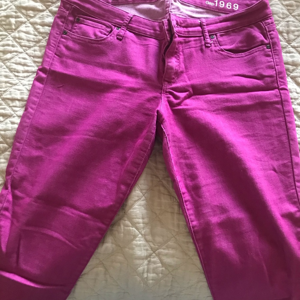 Pink skinny jeans